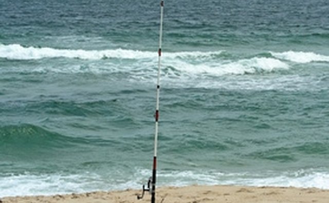 A sand spike will protect your reel from sand while you are breaking.