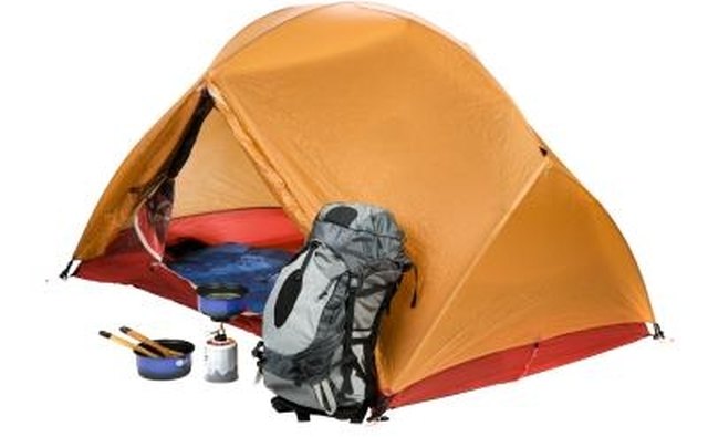 The rainfly goes over the body of the tent to keep the inside dry.
