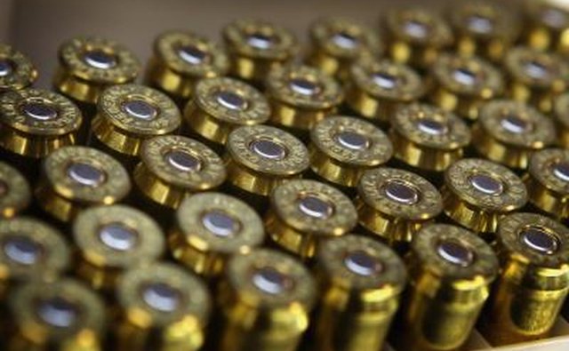 Box of .45 caliber ammunition