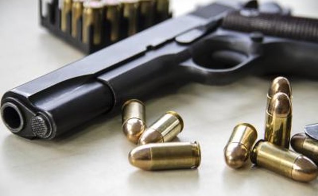 M1911 with .45 caliber bullets