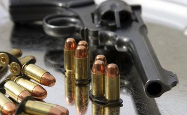 .45 caliber revolver and bullets