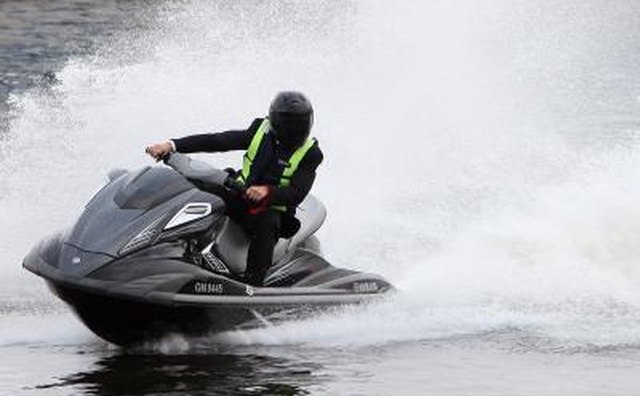 Jet ski rider making waves