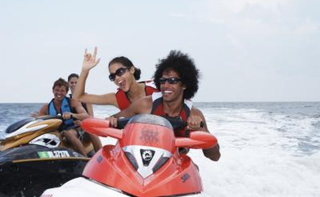 friends jet skiing on Lake Tarpon