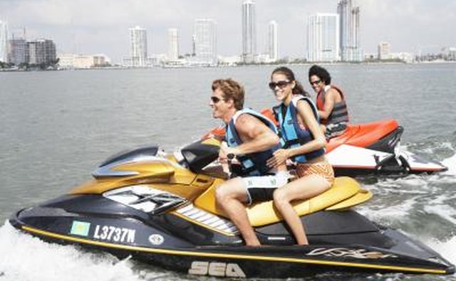 friends jet skiing at Key Biscayne