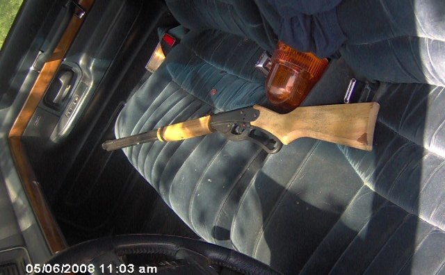 Wrong way to transport a gun.