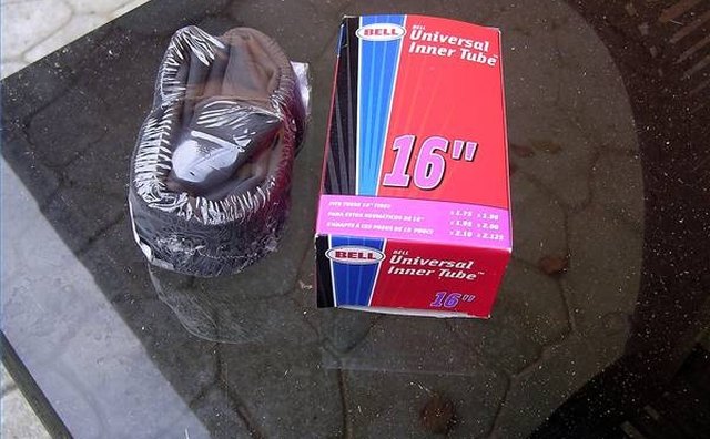 Unopened new swim tube.