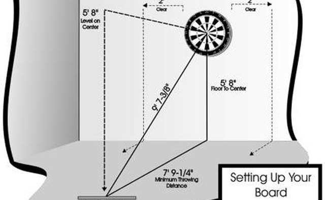 How to set up a throwing area for darts