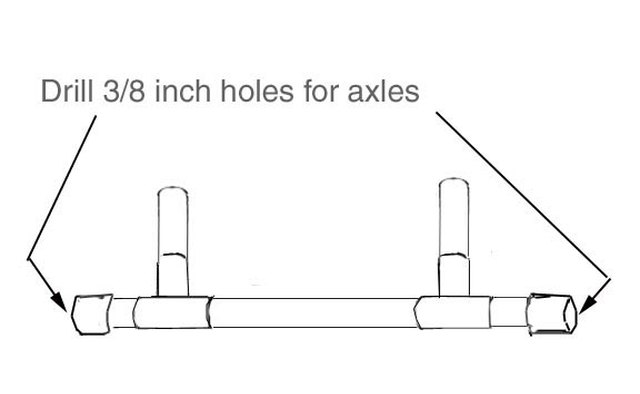 Glue uprights and drill end caps