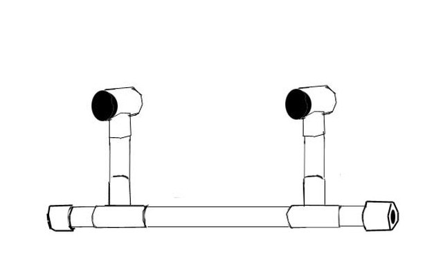 Top uprights are perpendicular to the axle