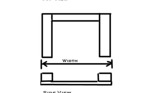 Width of the chock.
