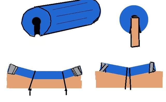 Styrofoam Noodles Make Great Pads for the Boats.
