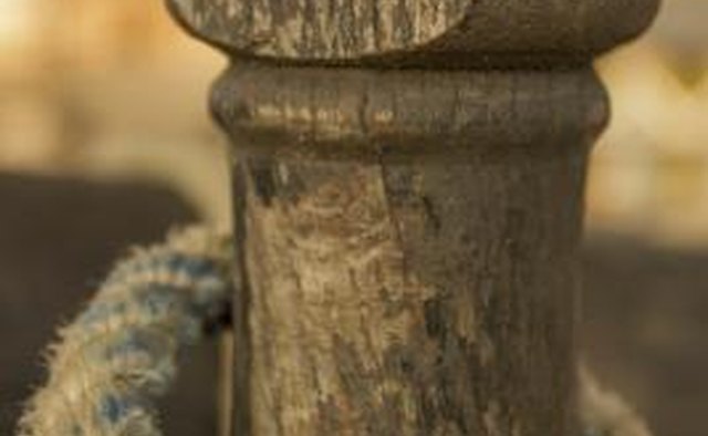 Bollards can be made of wood or metal.