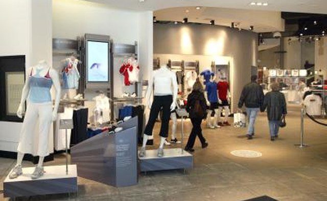 Shoppers inside a Niketown store