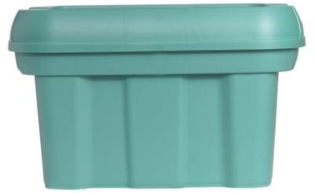 Fill plastic storage bins for extra packing space.