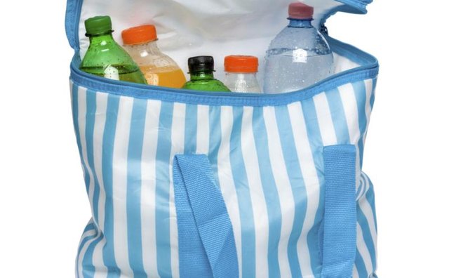 Put bottled or canned beverages in a soft-sided cooler to prevent freezing.