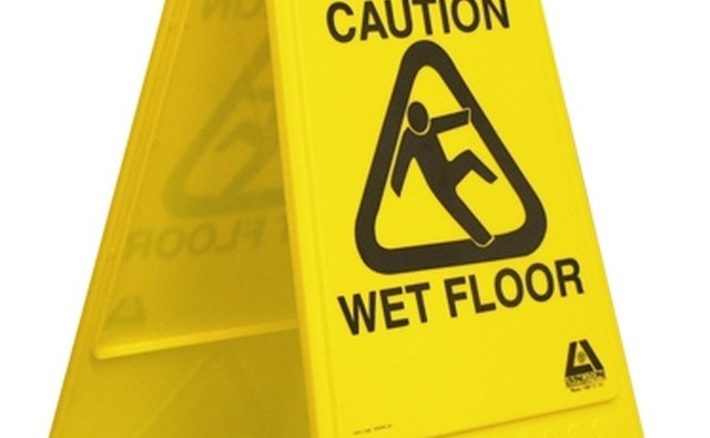 Safety signs alert people to hazards.