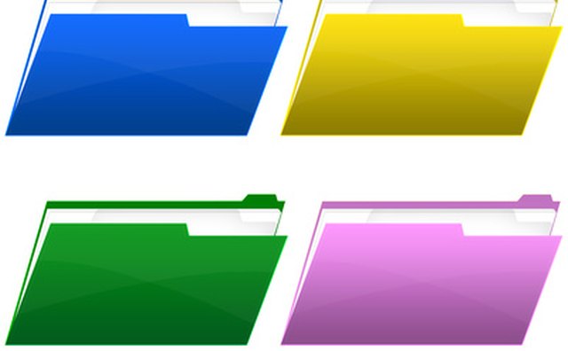 Color coded file folders