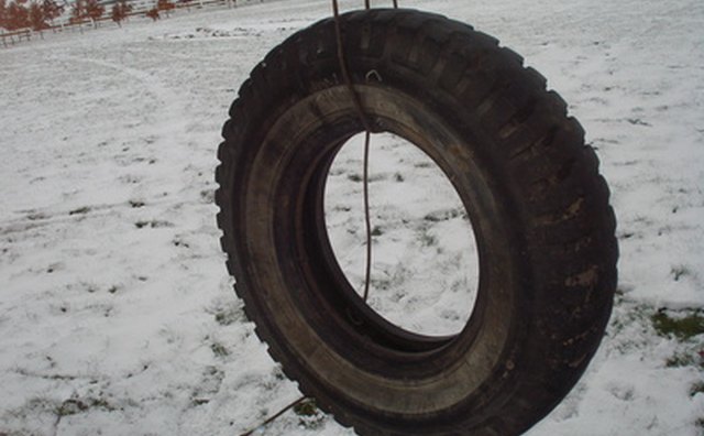 One-rope tire swings are just as fun as fancier ones.