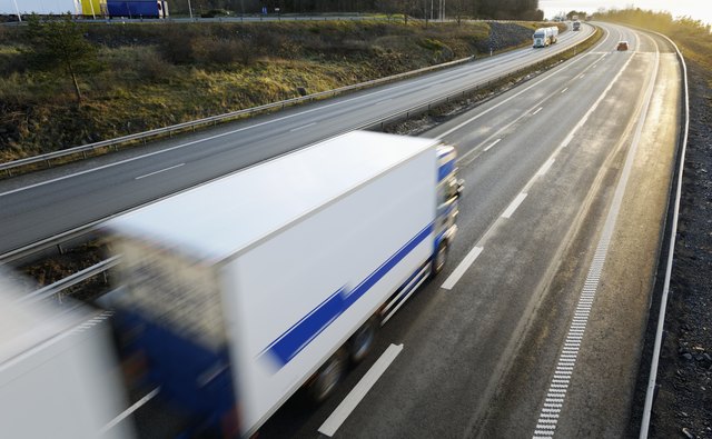 truck in motion