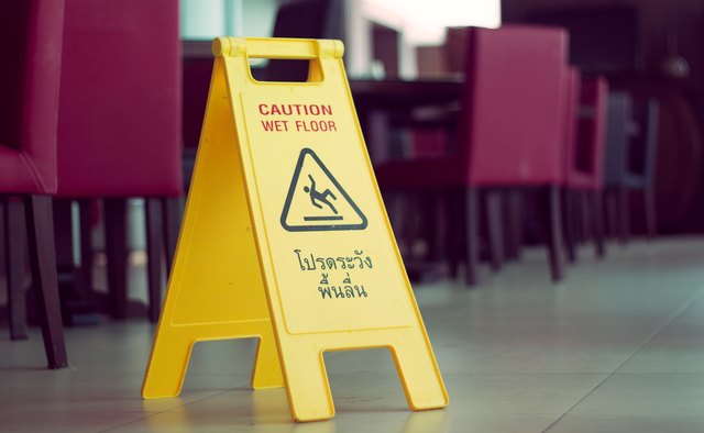 caution wet floor sign