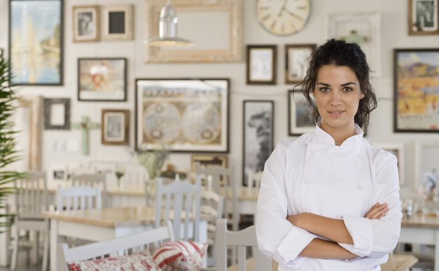 Chef portrait in restaurant