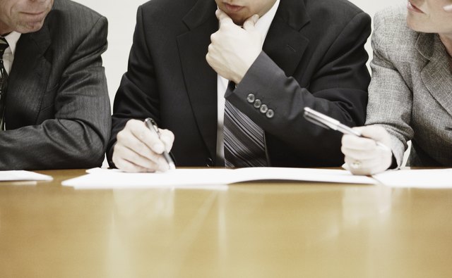 Businesspeople working