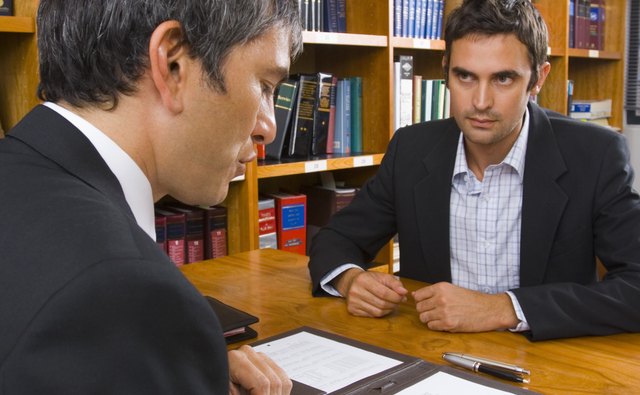 Man with lawyer