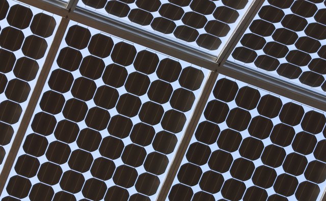 Detail of pattern of solar panels