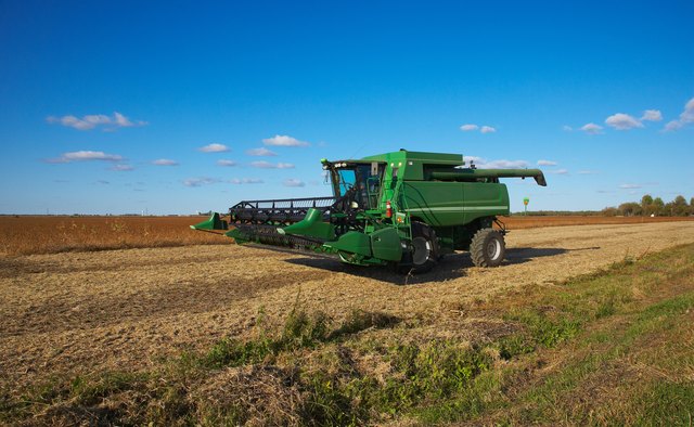 Tractor in field