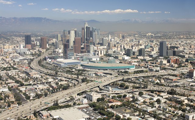 Downtown Los Angeles Aerial View