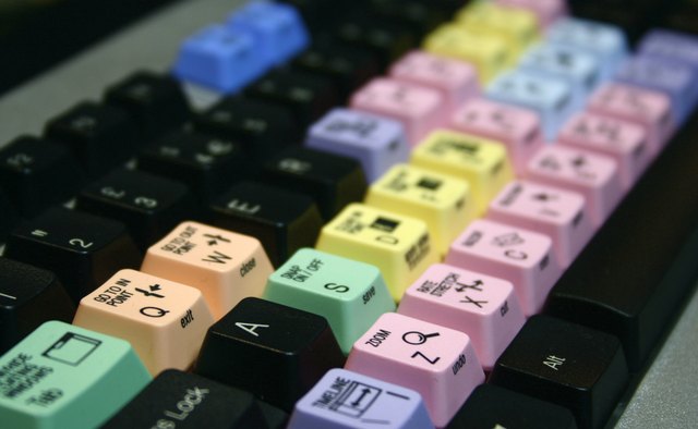 Coloured Keys Video Editing Keyboard