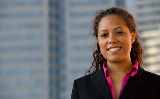 Smiling businesswoman