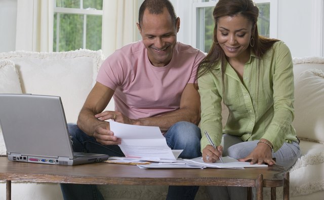 couple reviewing investment options