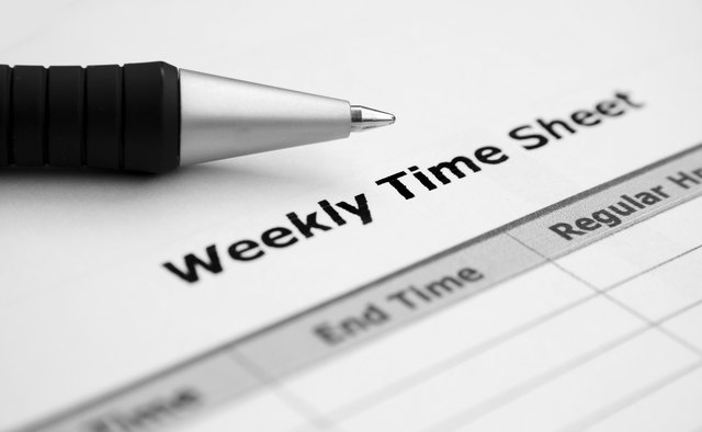 Schedule - Weekly time sheet