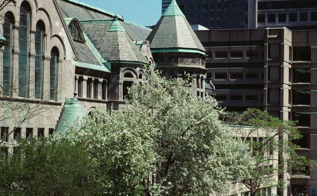 Exterior of Red Path Library at McGill University