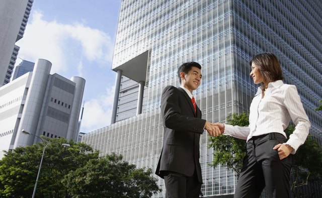 Businesspeople shaking hands