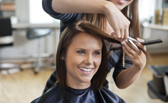 Woman Getting a Haircut