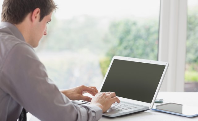 Man using laptop