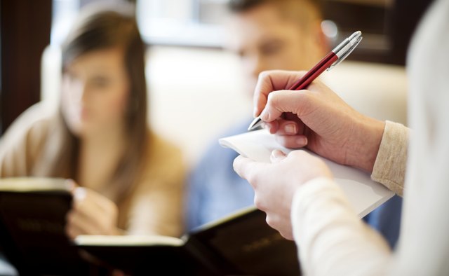 Young couple in restaurant