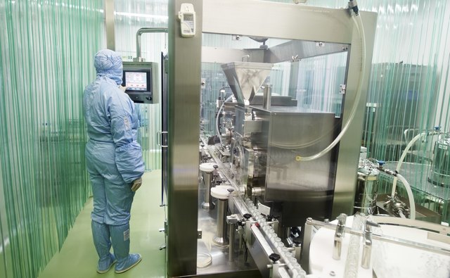 pharmaceutical factory worker