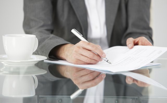 Signing a contract