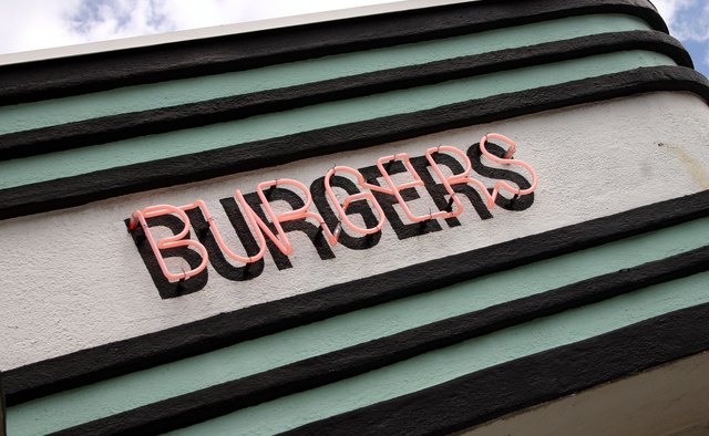Neon Burger Sign