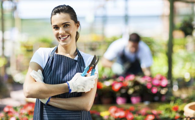 pretty female nursery worker