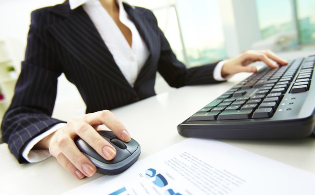 Working in office