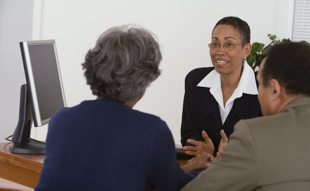 Smiling businesswoman at consultation