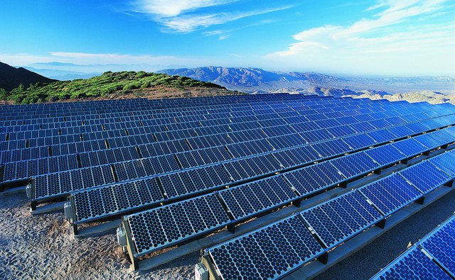 Solar Power Panels, Mt. Laguna, California, USA