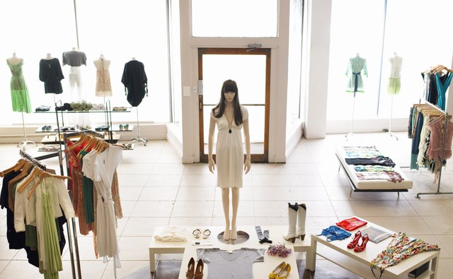 Inside retail boutique