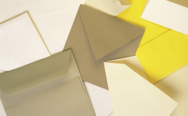 Assorted blank envelopes