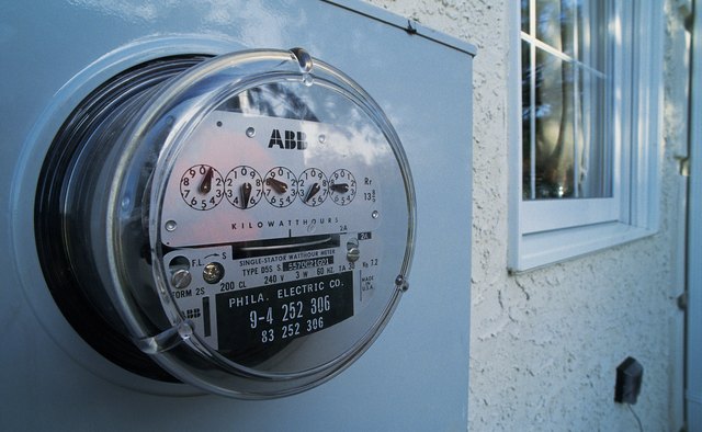 Close-up of electric meter