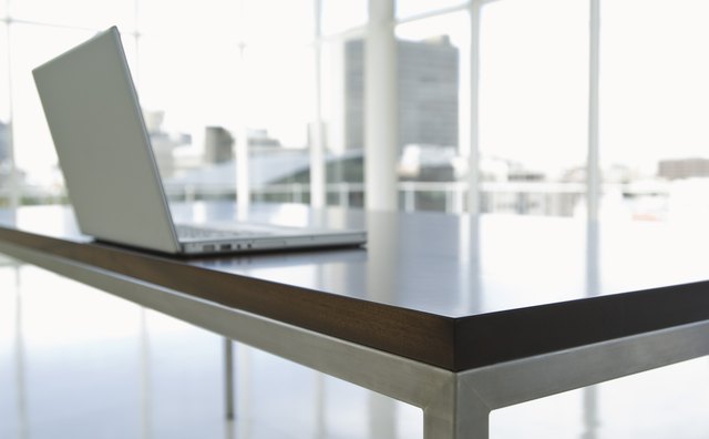 Laptop computer on desk